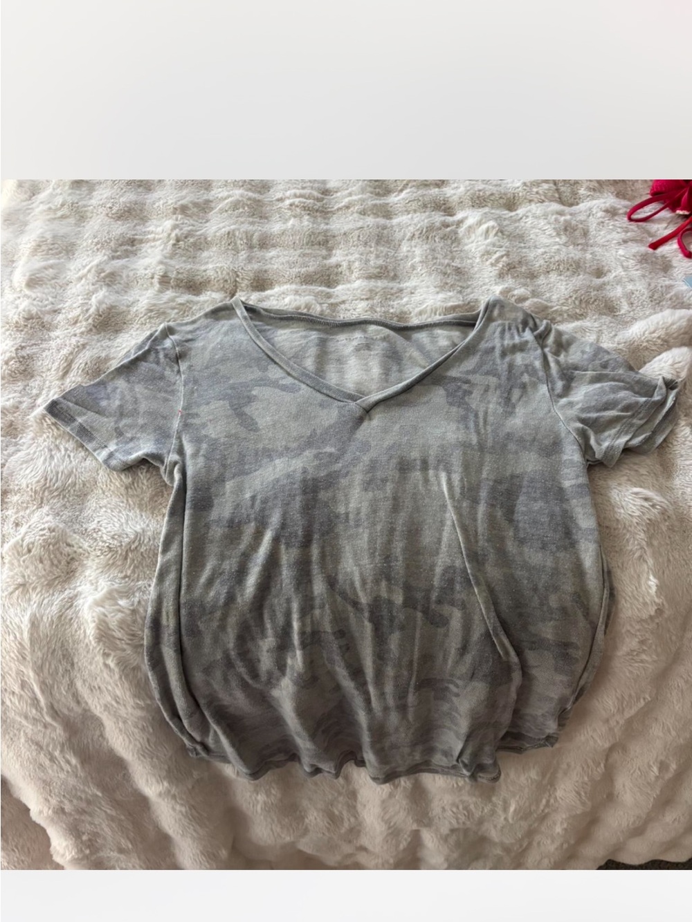 Camo V Neck Tee